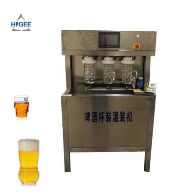 China Máquina de enchimento manual da cerveja da estrutura simples para o copo 100 - escala 2000ml de enchimento fornecedor