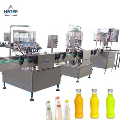 China Velocidade 1000 de enchimento carbonatada de Bph da máquina de enchimento da bebida da garrafa de vidro fornecedor